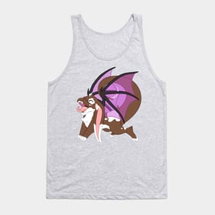 Happy yawning bunny dragon brown with spots Tank Top